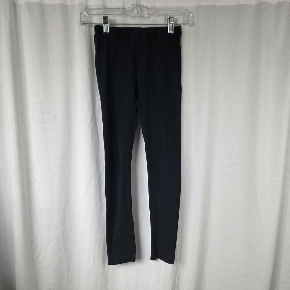Hanna Andersson Pants Girls 10 Slim Black Ankle Leggings Cotton Stretch Jersey
